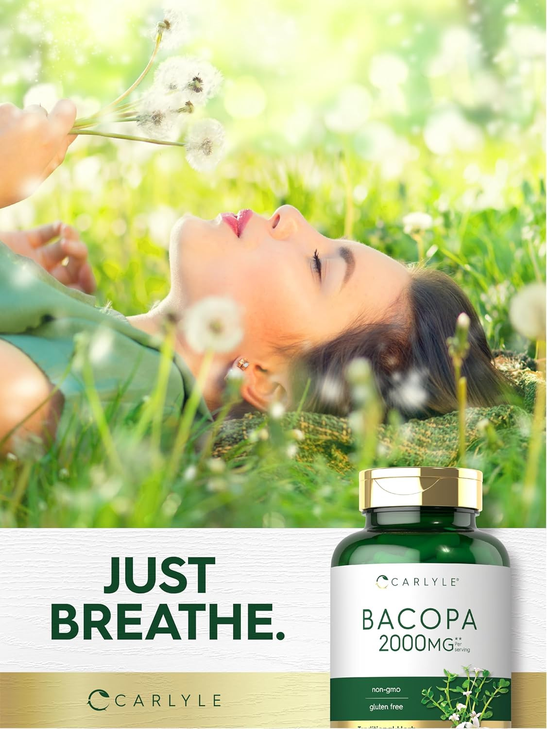 Bacopa Monnieri Capsules | 180 Capsules | Gluten Free Supplement