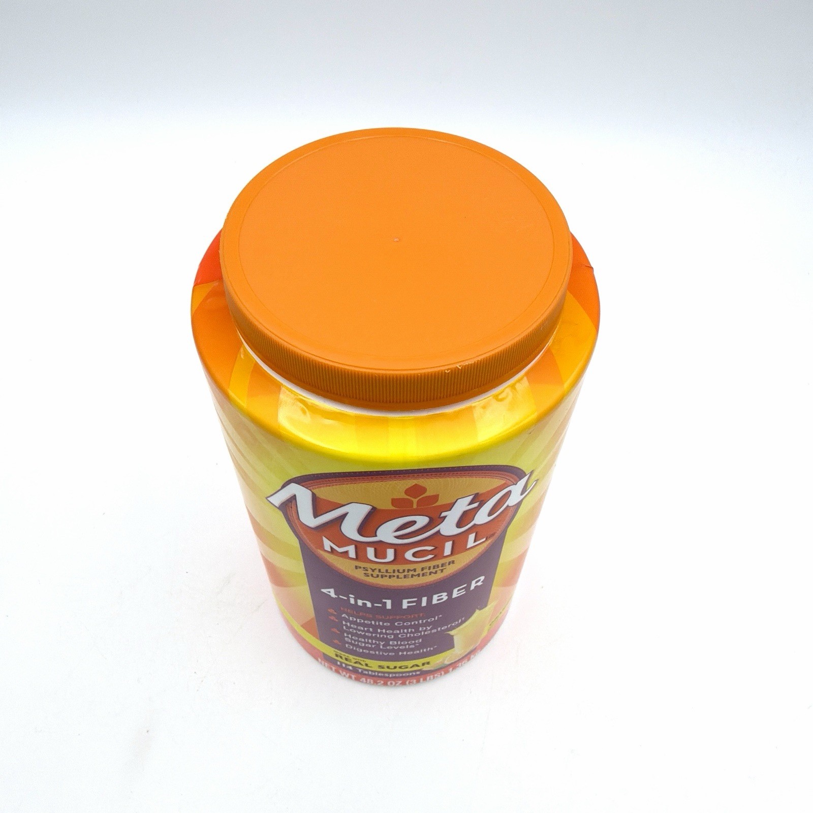 Metamucil Psyllium Fiber 4-in-1 Orange Powder 48.2 oz 3lb New Sealed Exp 12/2028
