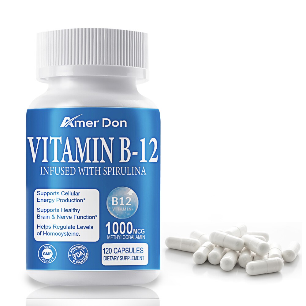 Amer Don Vitamin B12 (Methylcobalamin) 1000mcg, 120 Capsules – Vegetarian Caps
