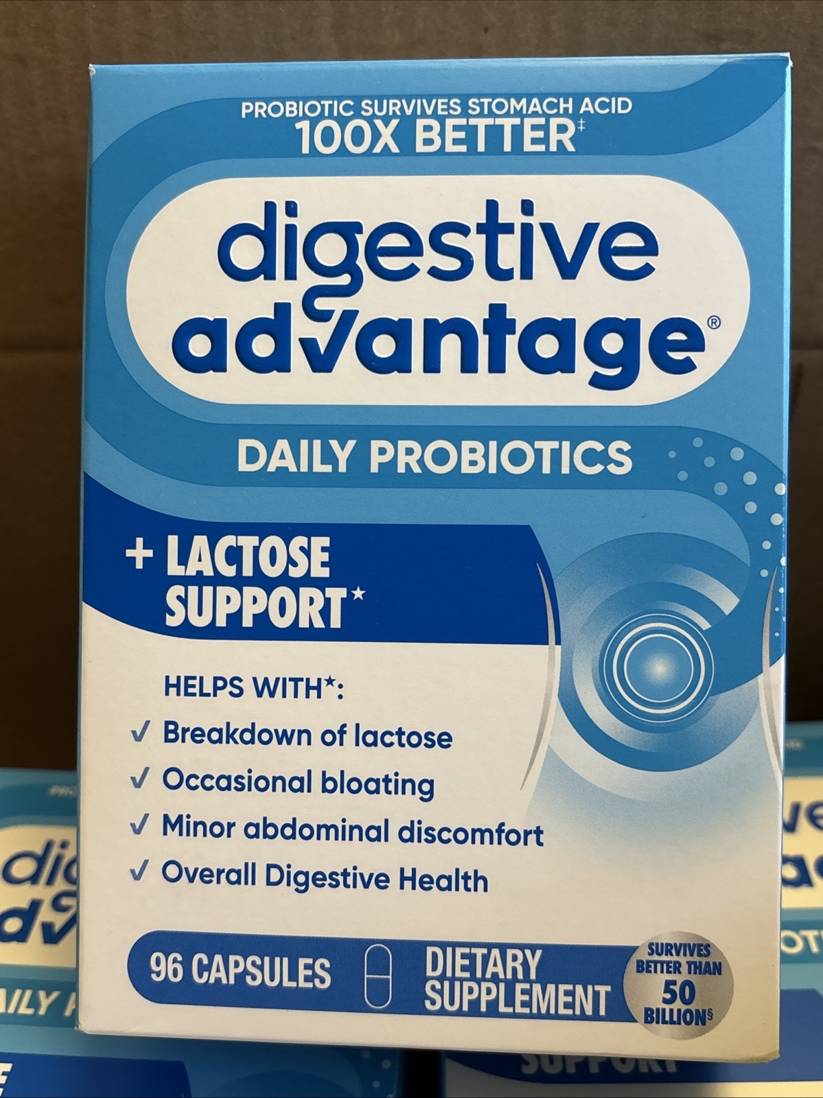 Digestive Advantage®, Daily Probiotics + Lactose Support, 96 Capsules Exp 11/28