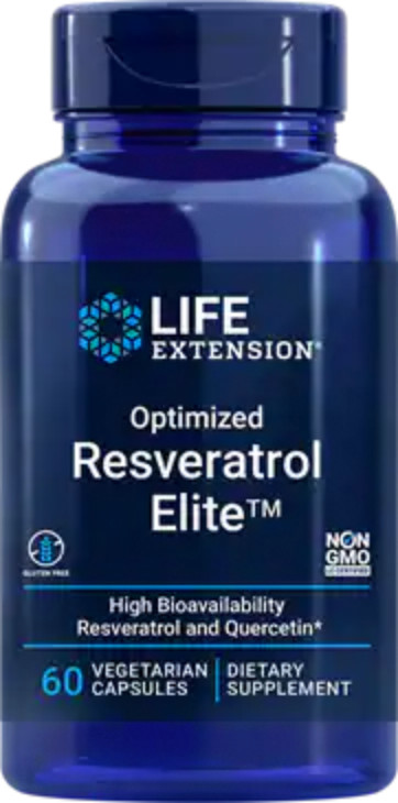 24 PACK Life Extension Optimized Resveratrol Elite 60 veg caps TAKE OFF $180