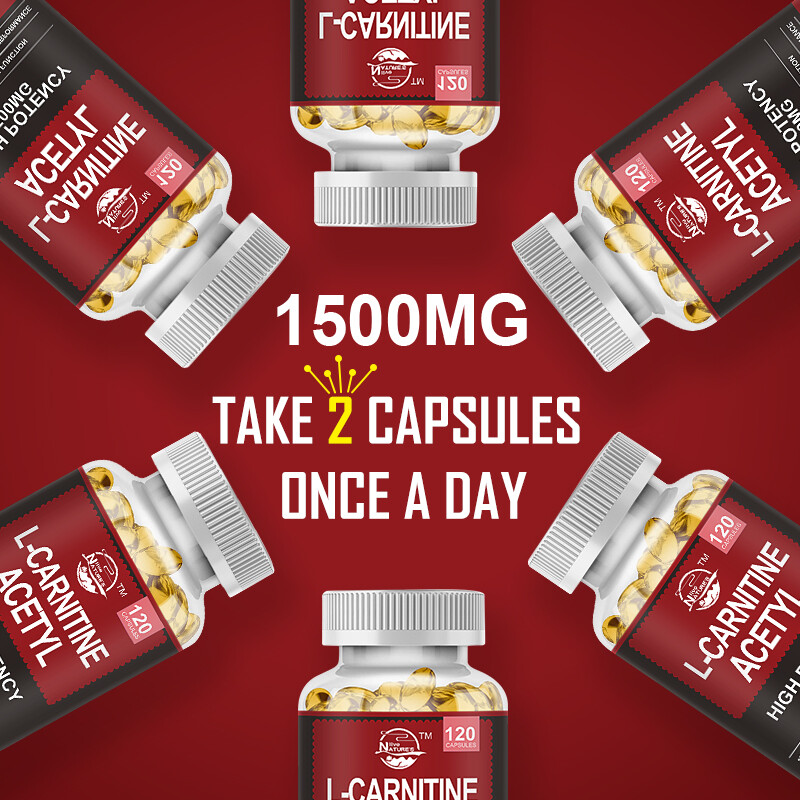 Acetyl L-Carnitine 1500mg, 240 Capsules, Brain Health, Energy Support Fat Burner