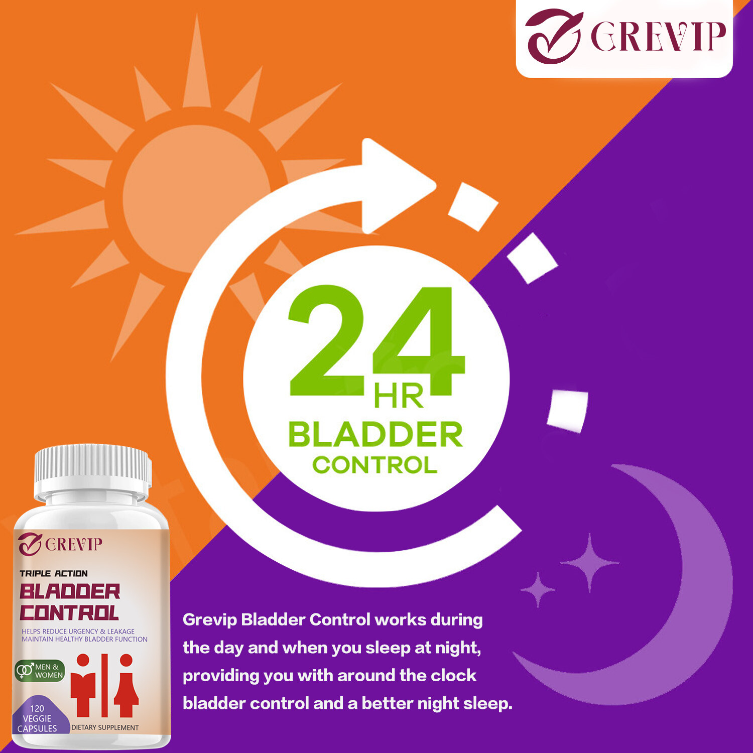 120pcs Bladder Control Capsules -Pumpkin Seed,Cranberry -Support Prostate Health