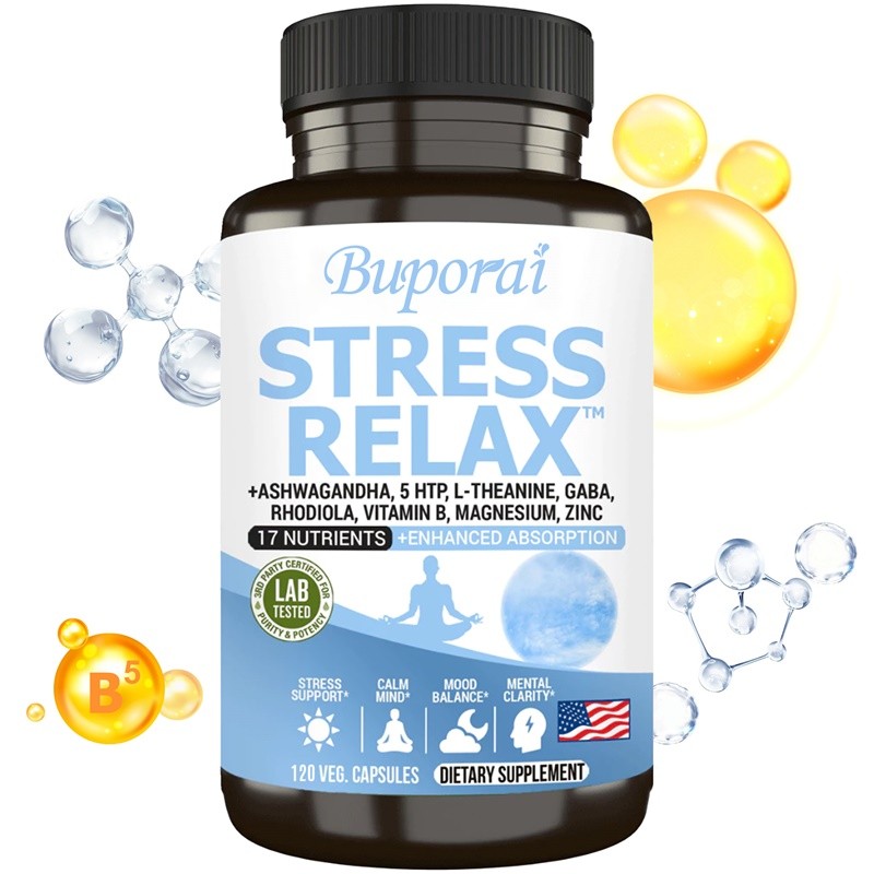 Stress Relax 120pcs, Relieve Stress and Mood, Fight Anxiety,Promote Brain Health
