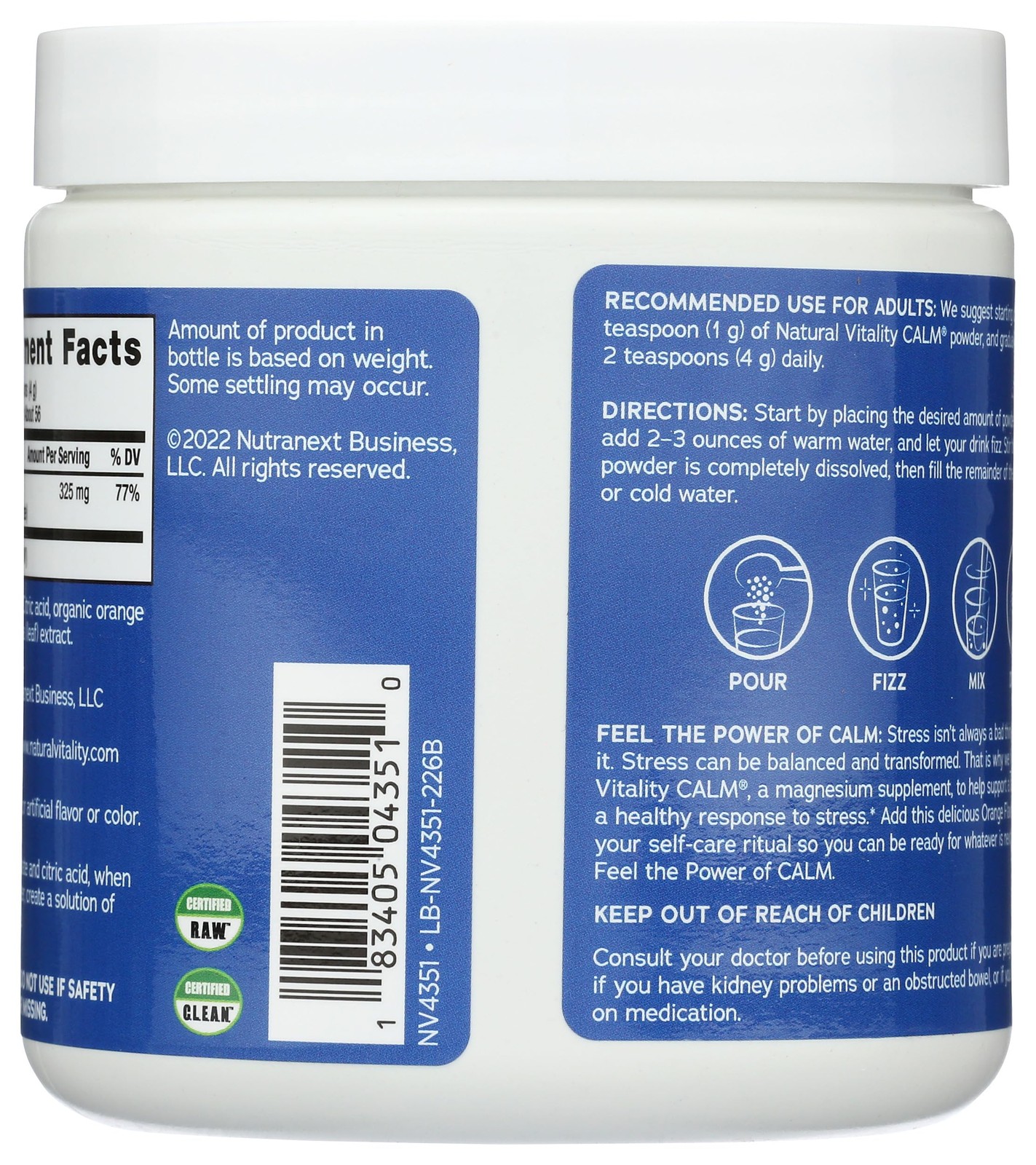 Natural Vitality Calm Magnesium Supplement, Anti-Stress 8 Ounce (Pack of 1)