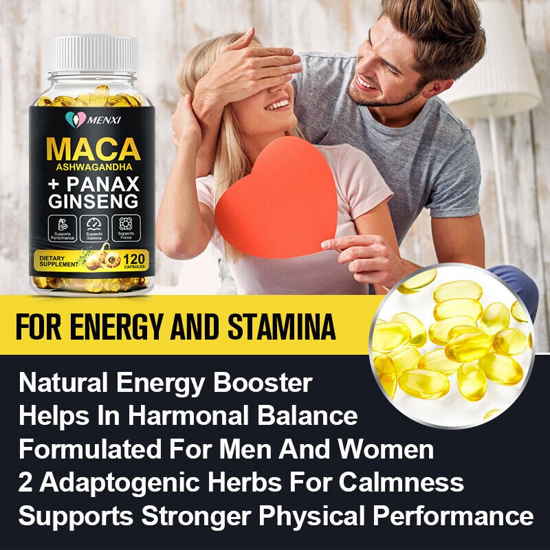 MACA Male Enhancement Bigger Thicker Stronger Sex Pills Boost for man 120 Caps