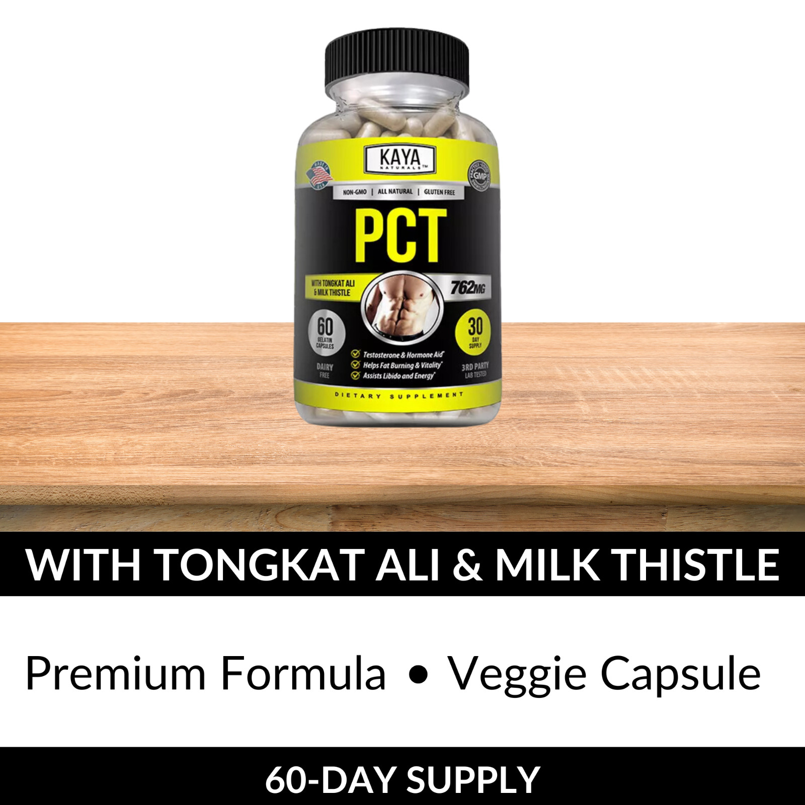 (2 Pack) PCT Post Cycle Therapy 60 CT Maintain Muscle Mass, Restores Balance