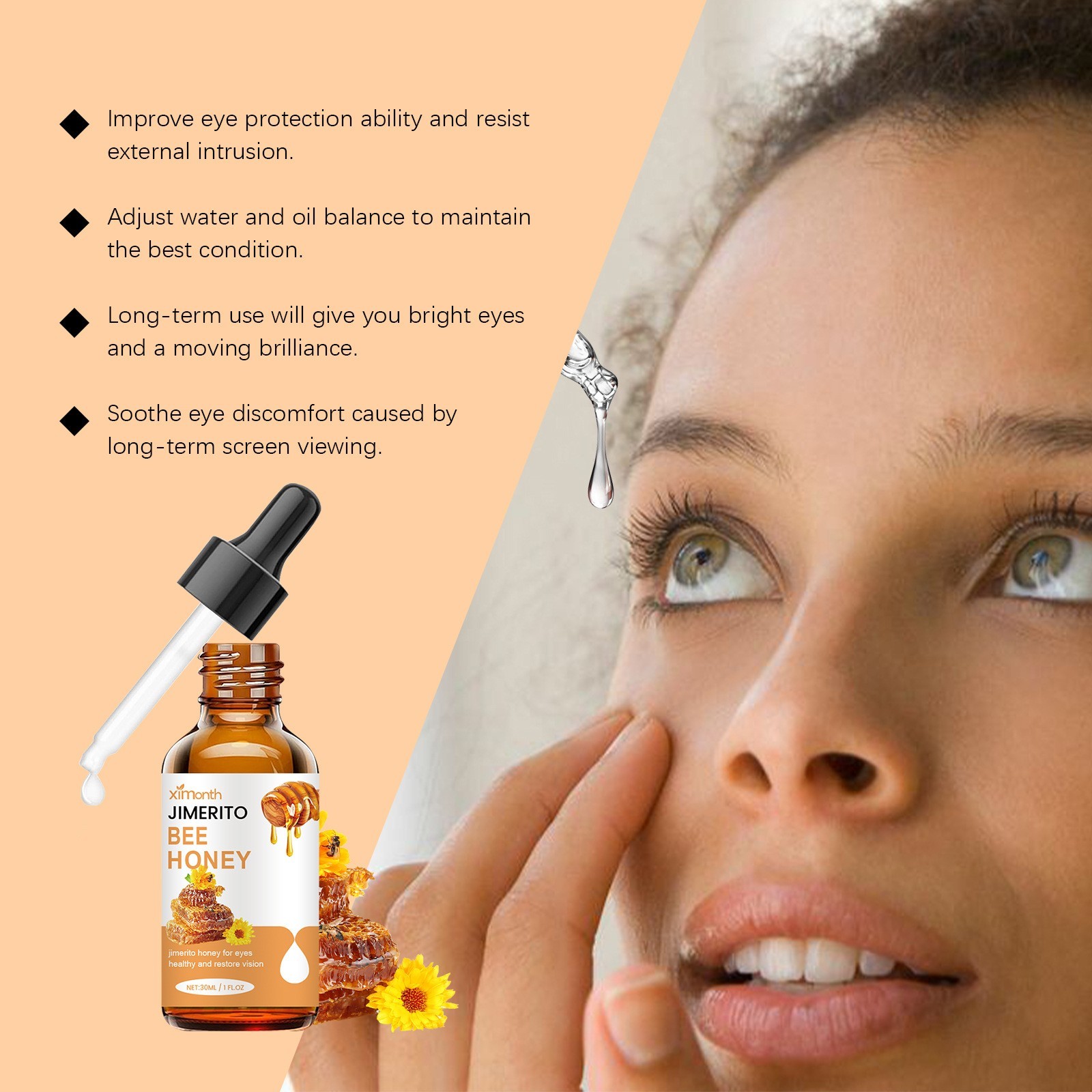 Jimerito Honey for Eyes, Jimerito Honey Eye Drops, Jimerito Bee Honey for Eye