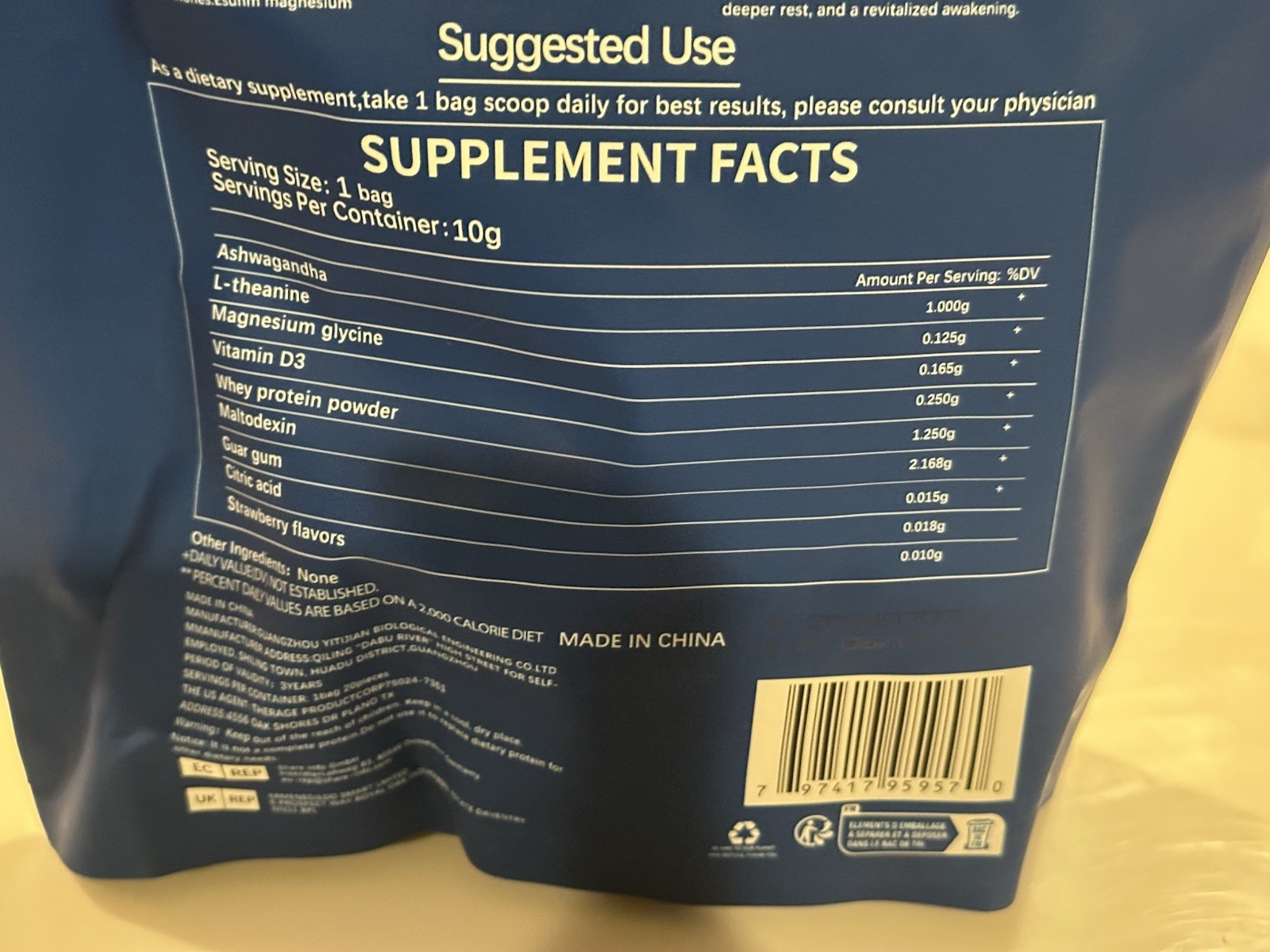 ESUNM Calm Magnesium On-the-Go Pouches