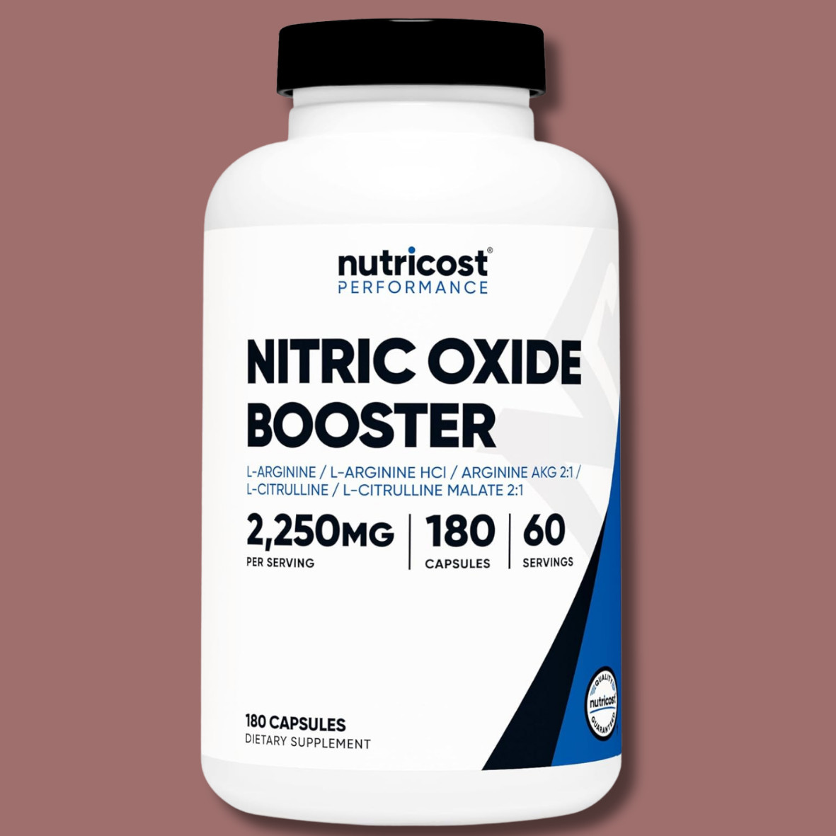 Nitric Oxide Booster 2250mg, 180 Capsules – 750mg Per Capsule, 60 Servi