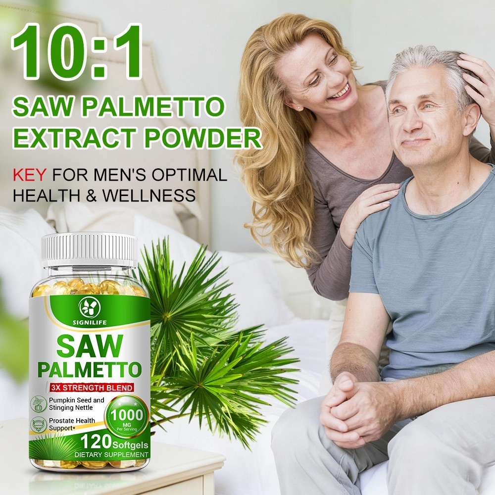120 Softgels Saw Palmetto Extract 1000mg Prostate Supplement Urinary Men Health