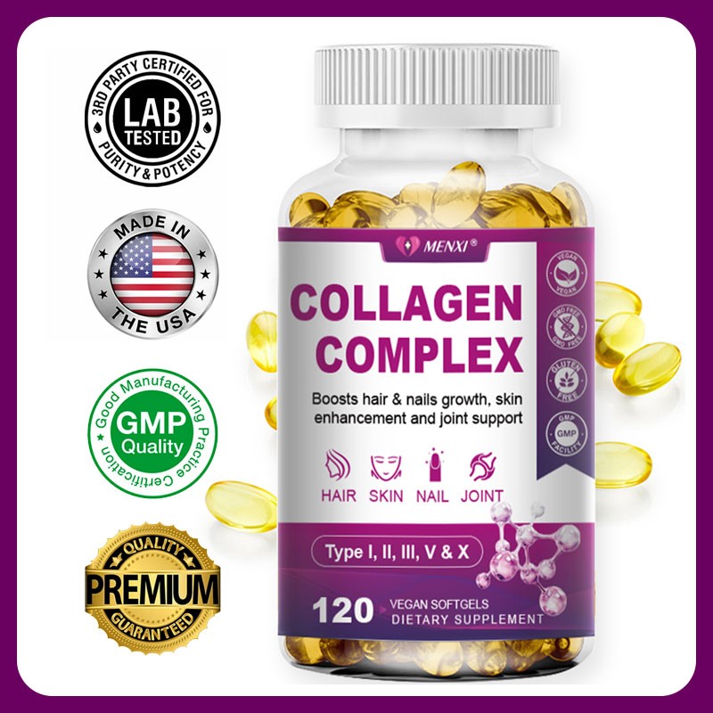 Premium Collagen Peptides 2000 MG Hydrolyzed Anti-Aging (Types I,II,III,V,X)