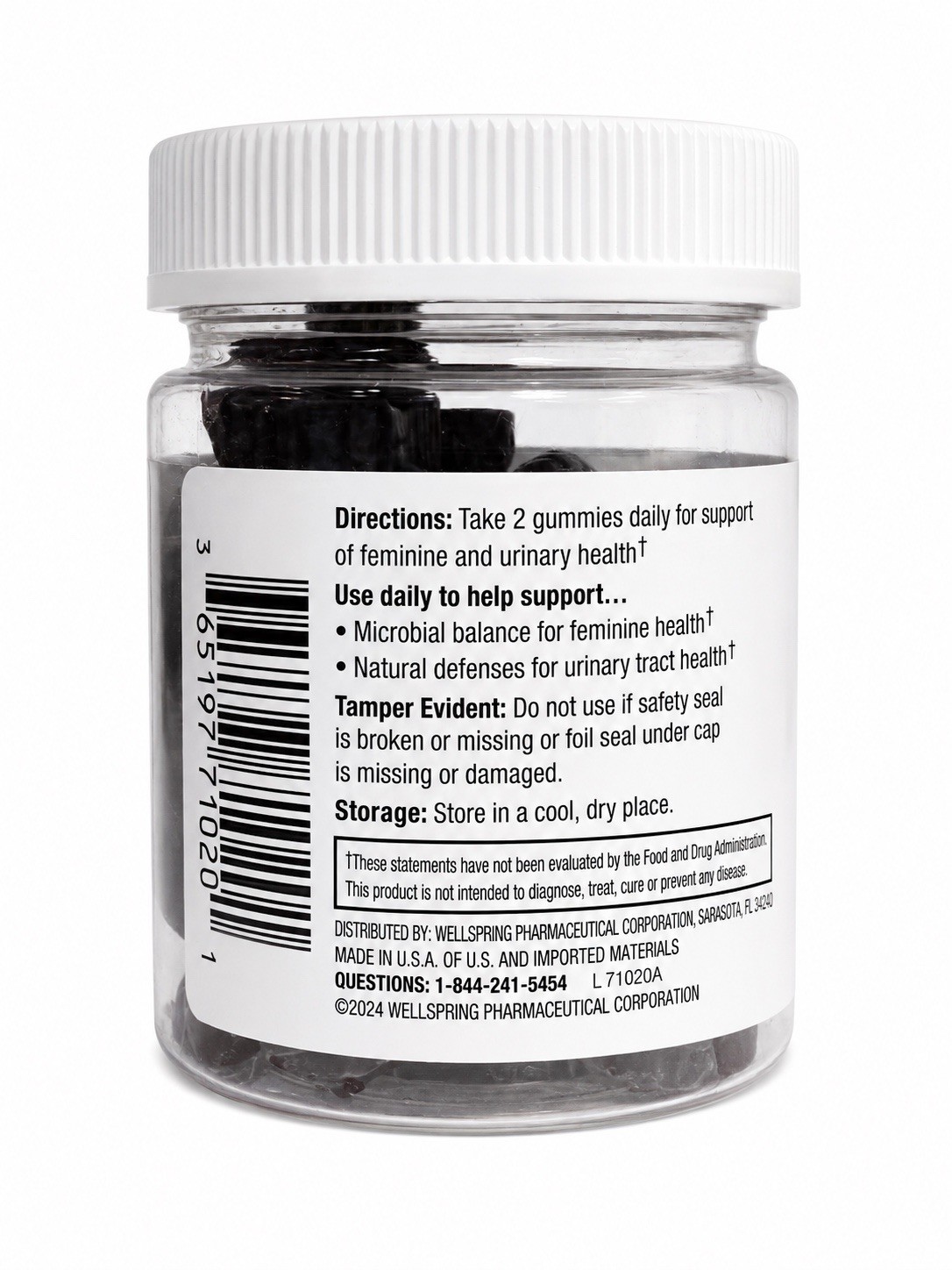 VH Essentials Probiotic Prebiotic Cranberry Gummies 60 Count