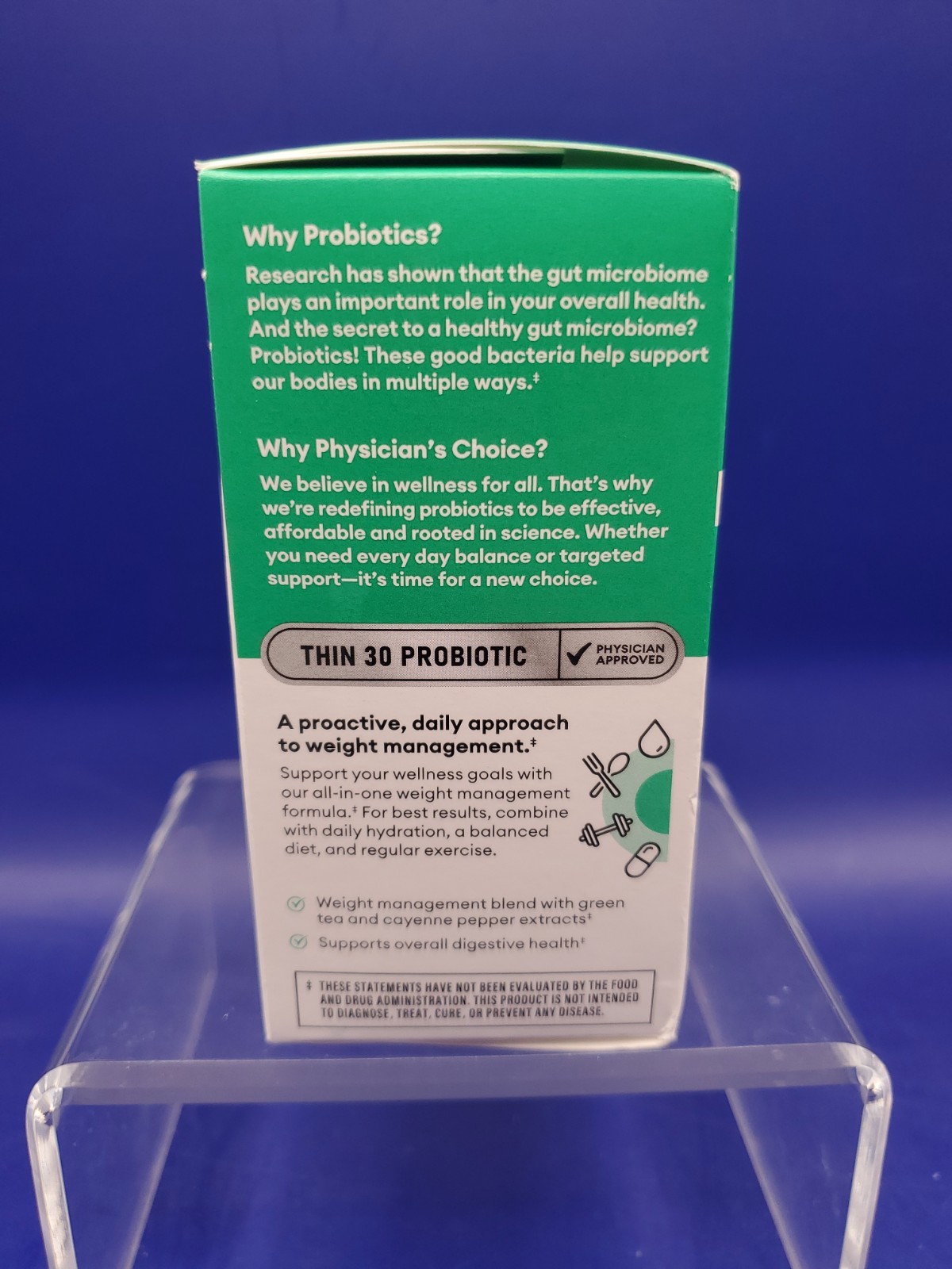 Physician’s Choice Thin 30 Probiotic Weight Health 30 Count Capsules Exp 01/2027