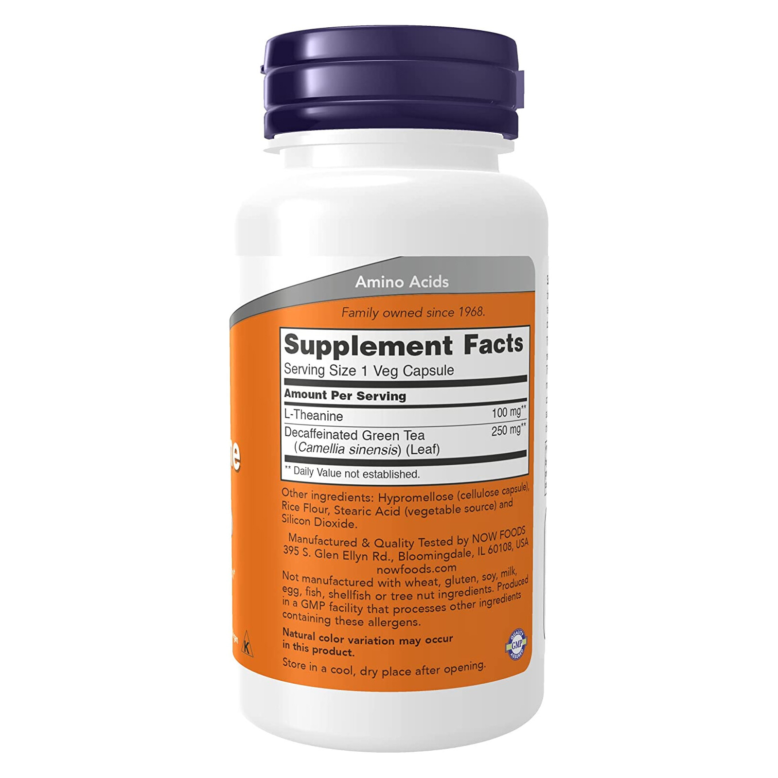 NOW FOODS L-Theanine 100 mg – 90 Veg Capsules