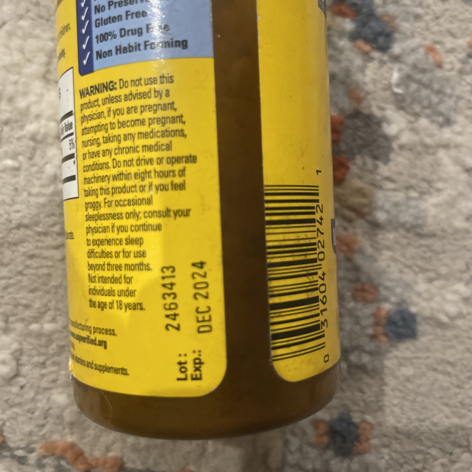 Nature Made Melatonin 3mg 240 Tablets 12/2024