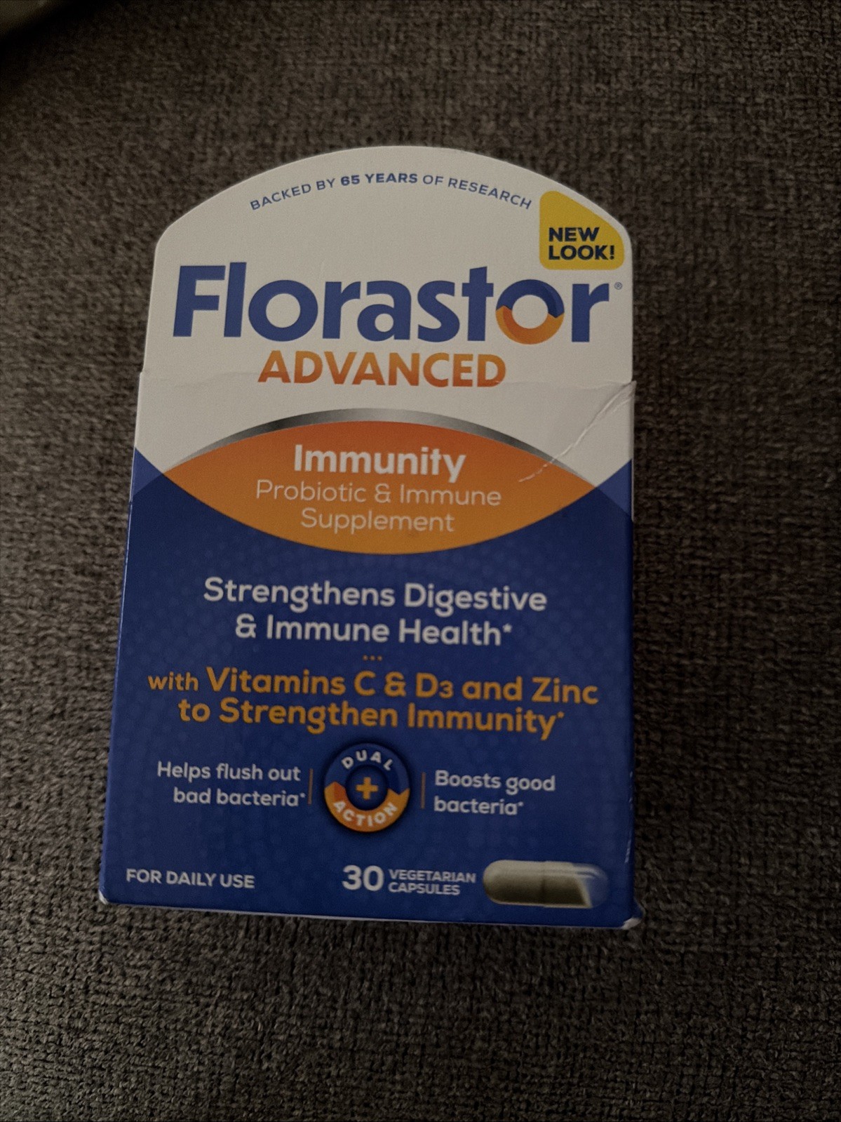 EXP 7/26 Florastor ADVANCED IMMUNITY Probiotic & Immune supplement 30Ct Exp 7/26