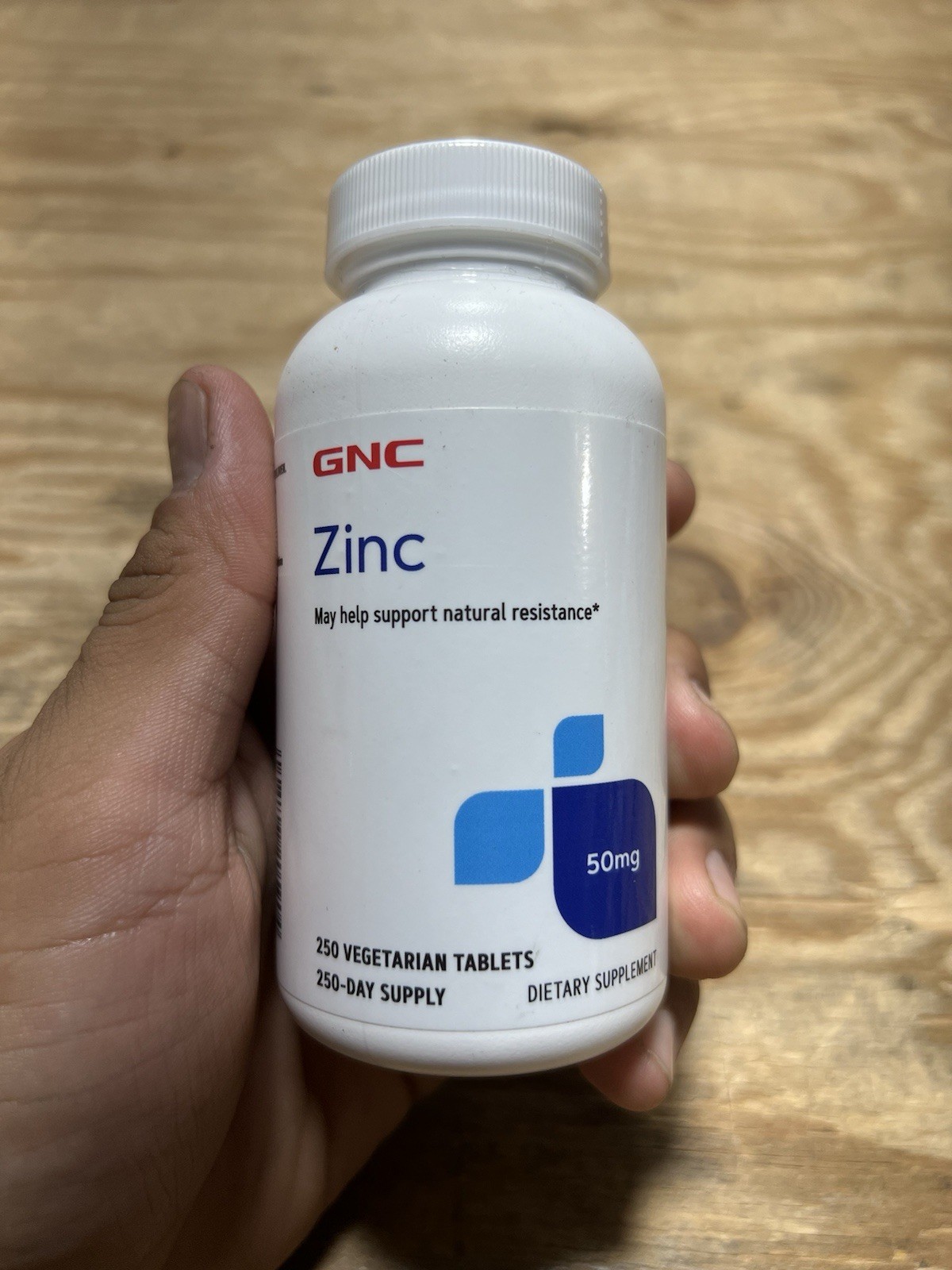 GNC Zinc 50MG 250 Vegetarian Tablets 04/2028