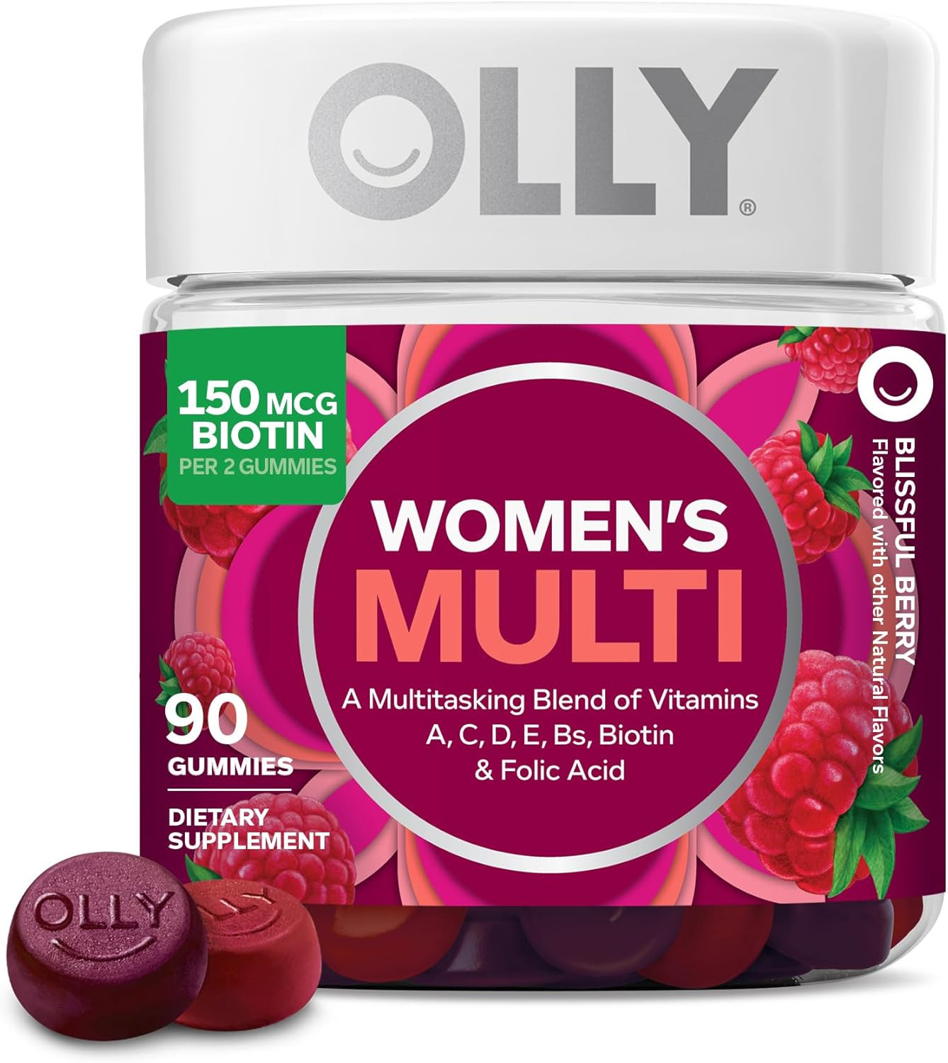 Women’S Multivitamin Gummy, Vitamins A, D, C, E, Biotin, Folic Acid, Adult Chewa