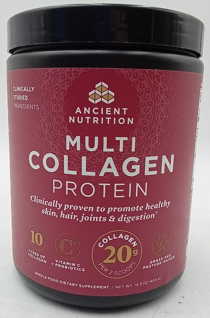 Ancient Nutrition Multi Collagen Peptides Powder Vitamin C 14.3oz BB 12/28