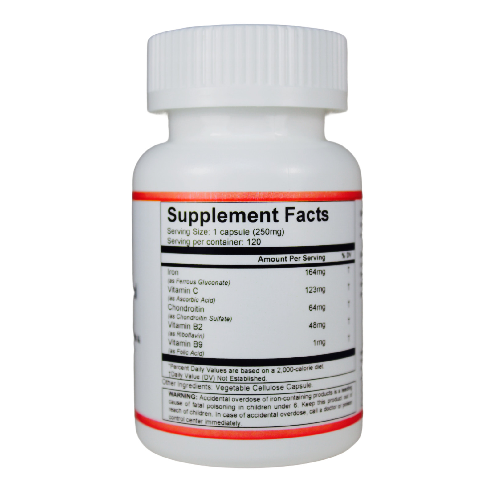 Improve Hemoglobin, Ferrous Gluconate 150 mg and Vitamins, Healthy Iron Levels.
