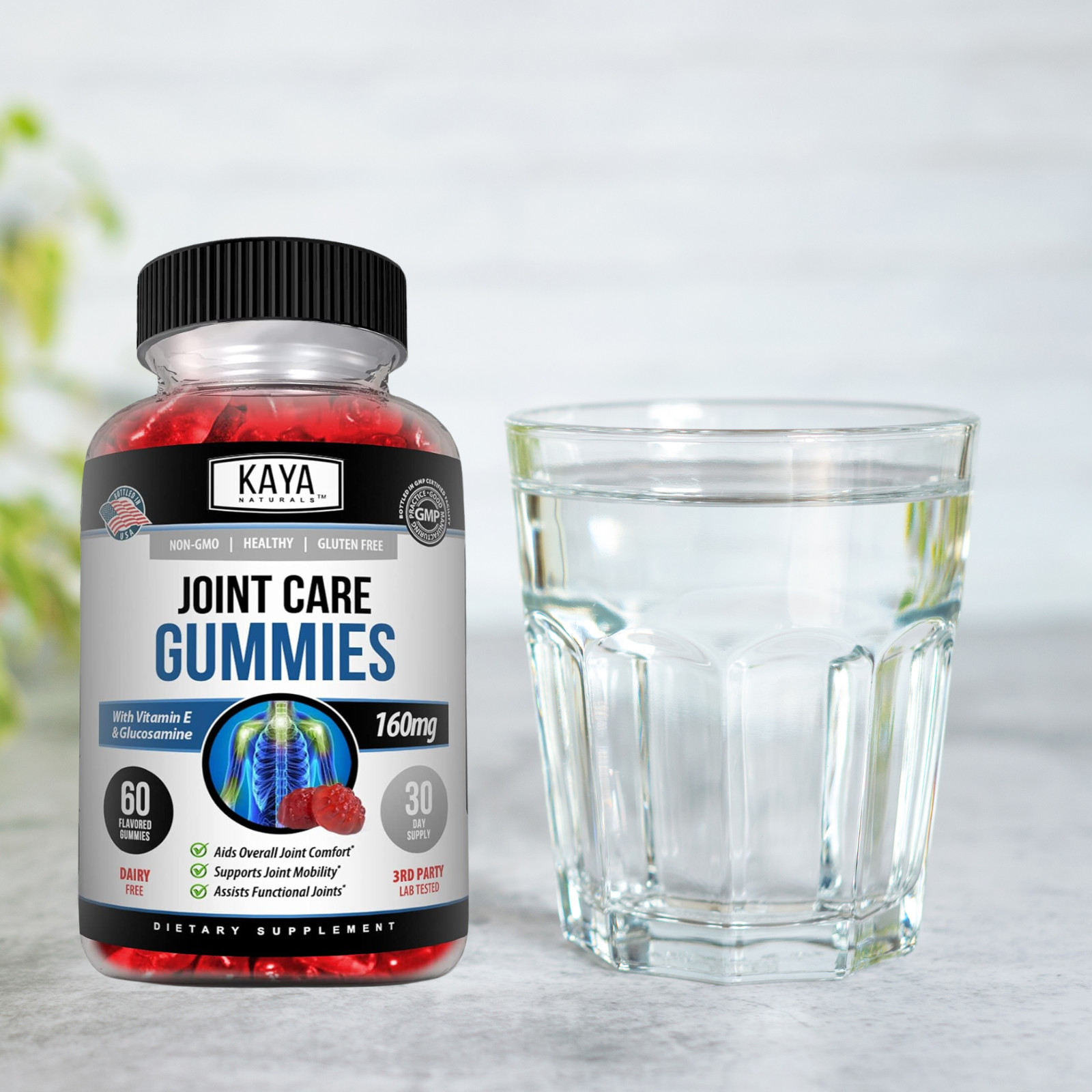 (2 Pack) Joint Care Gummies, 60 Ct Premium Pain Relief Joint Support Glucosamine