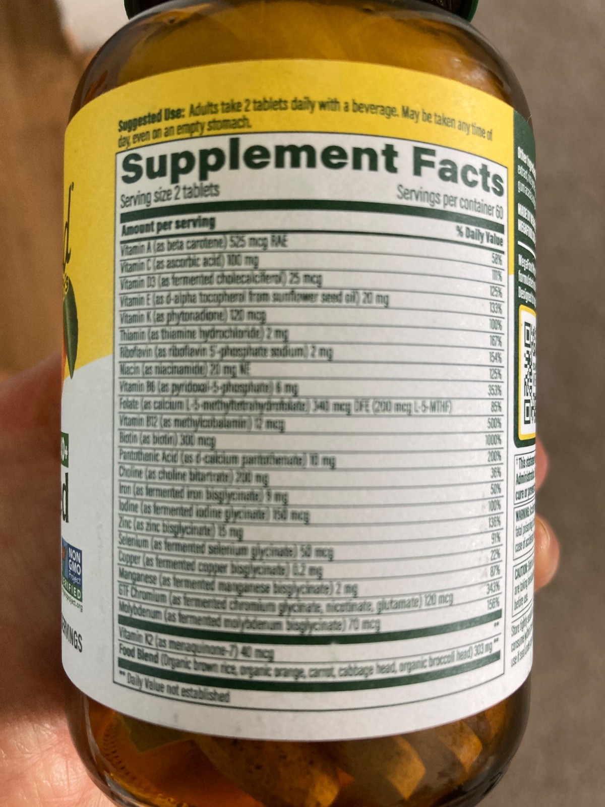 MegaFood Multi for Women 40 120 Tablets Dairy-Free, Gluten-Free, Kosher, NSF