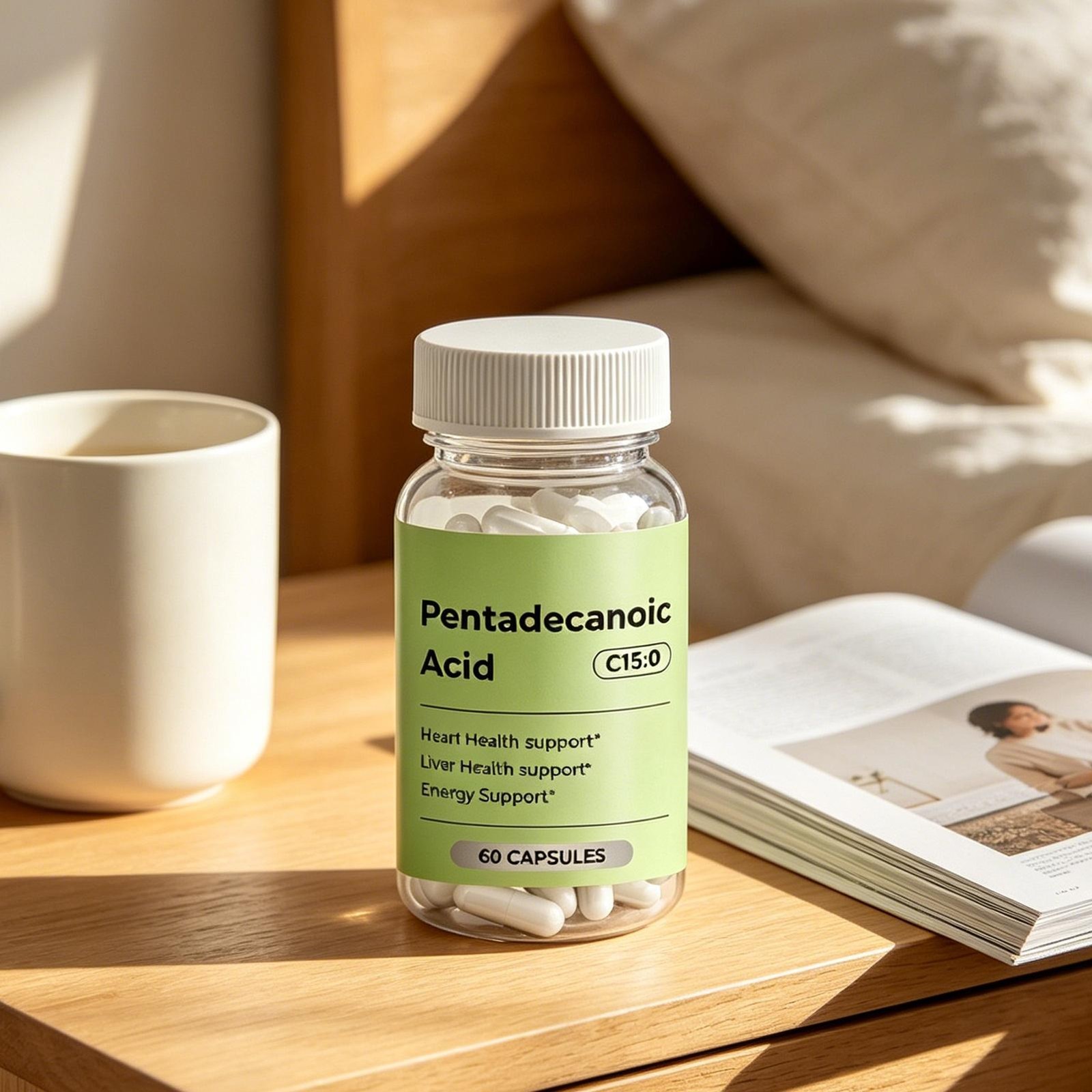 C15:0 Supplement, 60 Caps Pentadecanoic Acid, High Altitude Sheep Milk Sourced