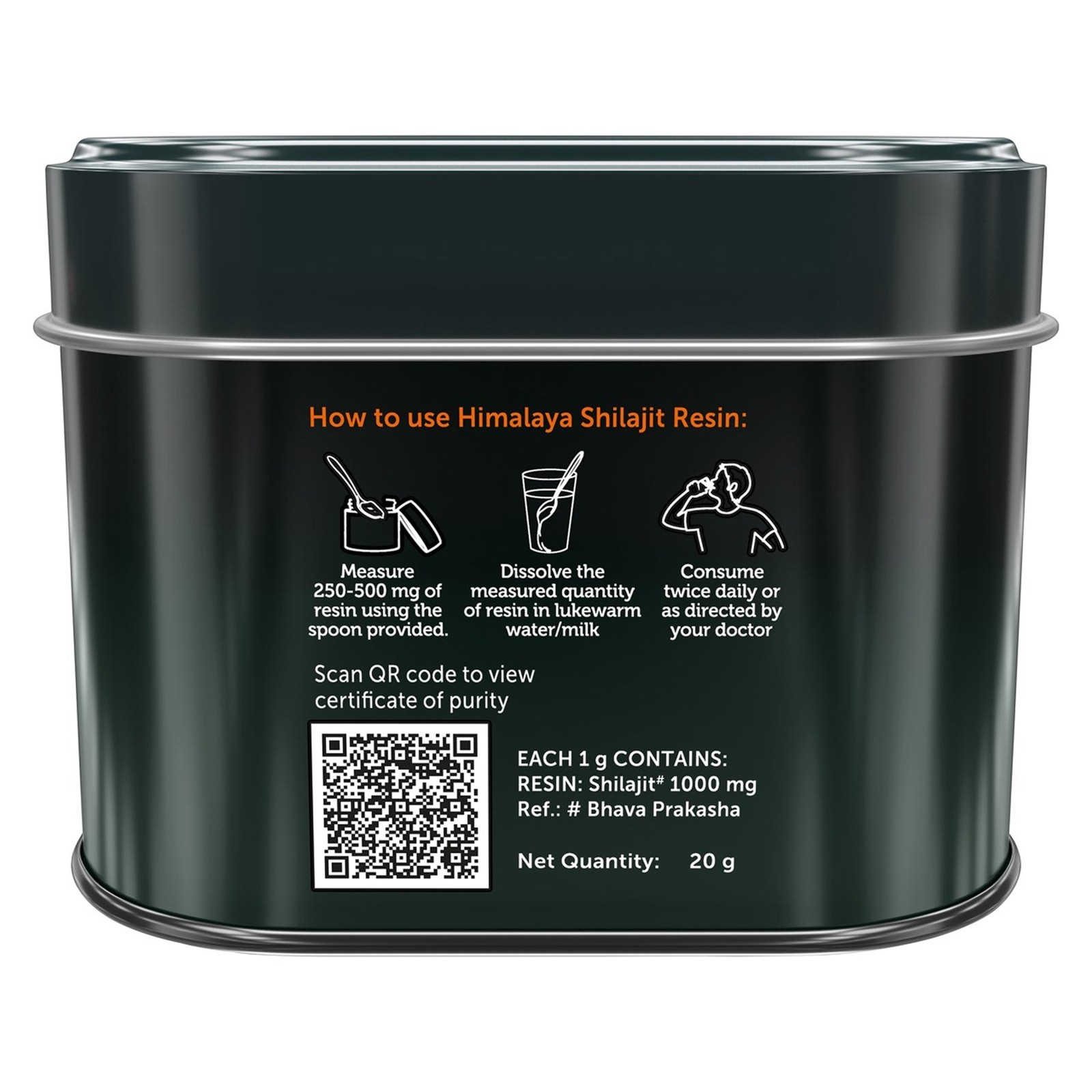 Kapiva Himalayan Shilajit Resin Natural Energy Strength Support Supplement| 100g
