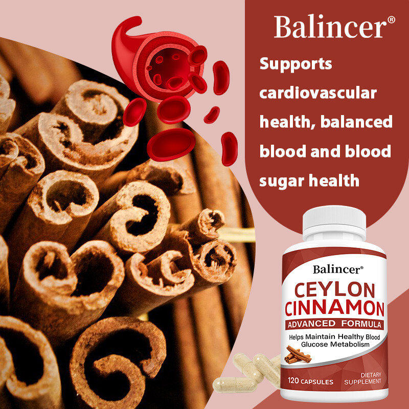 Organic Ceylon Cinnamon 30/60/120 Caps Heart Health & Immune Support