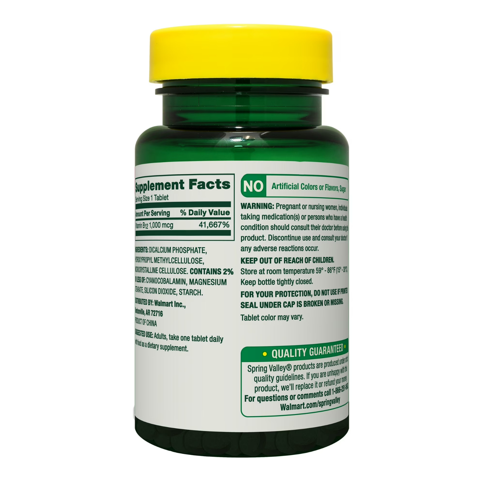 Spring Valley Vitamin B12 1000 Mcg Timed Release Tablets, 300 Count
