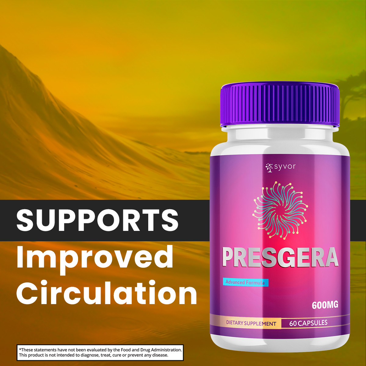 Presgera Advanced Nerve Support Formula Maximum Strength Vitamin 60 Capsules