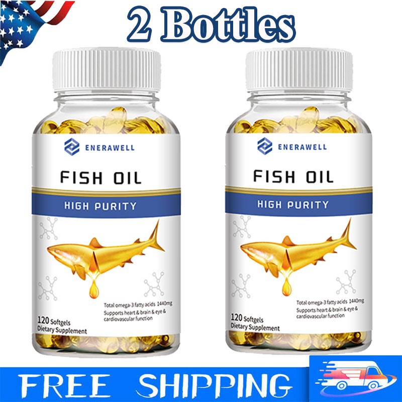 Omega 3 Fish Oil Capsules 3x Strength 3600mg EPA & DHA, Highest Potency 07/2027