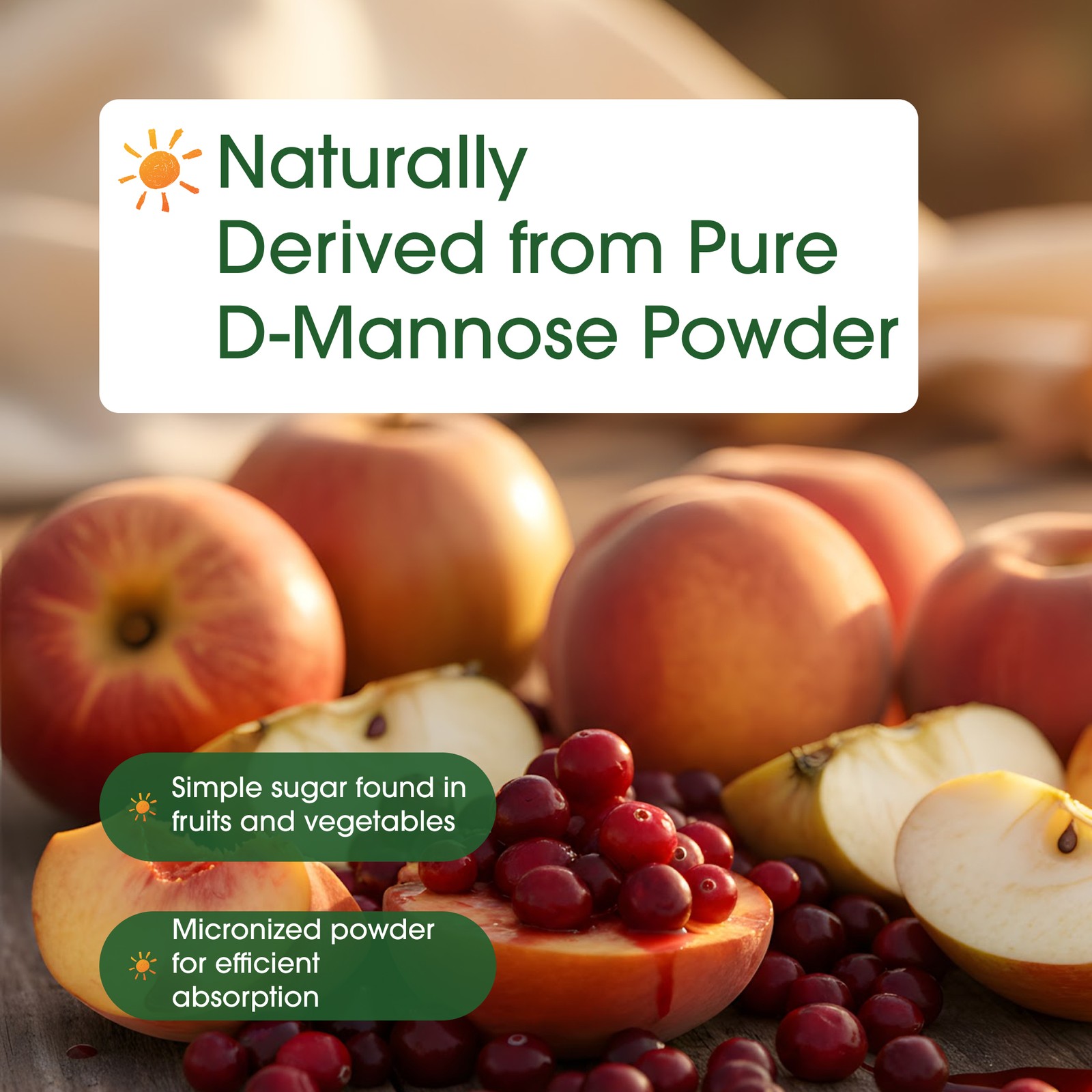 NatureBell D-Mannose Powder 12oz 2g Scoop Urinary Support – 170 Servings