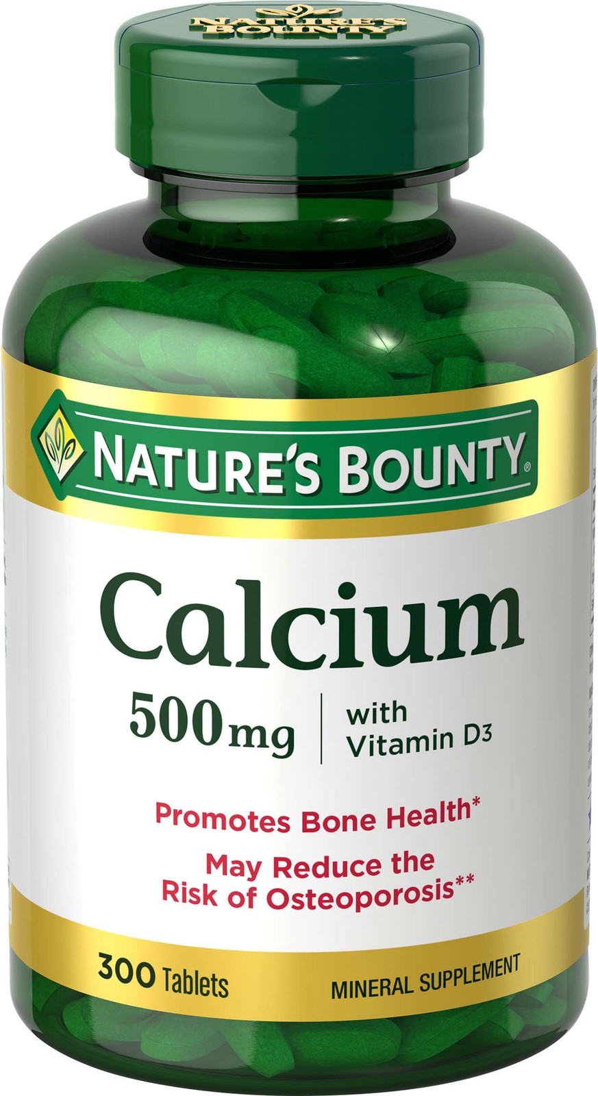 Nature’s Bounty Calcium Plus 400 IU Vitamin D3, 300 Count (Pack of 1), N/a
