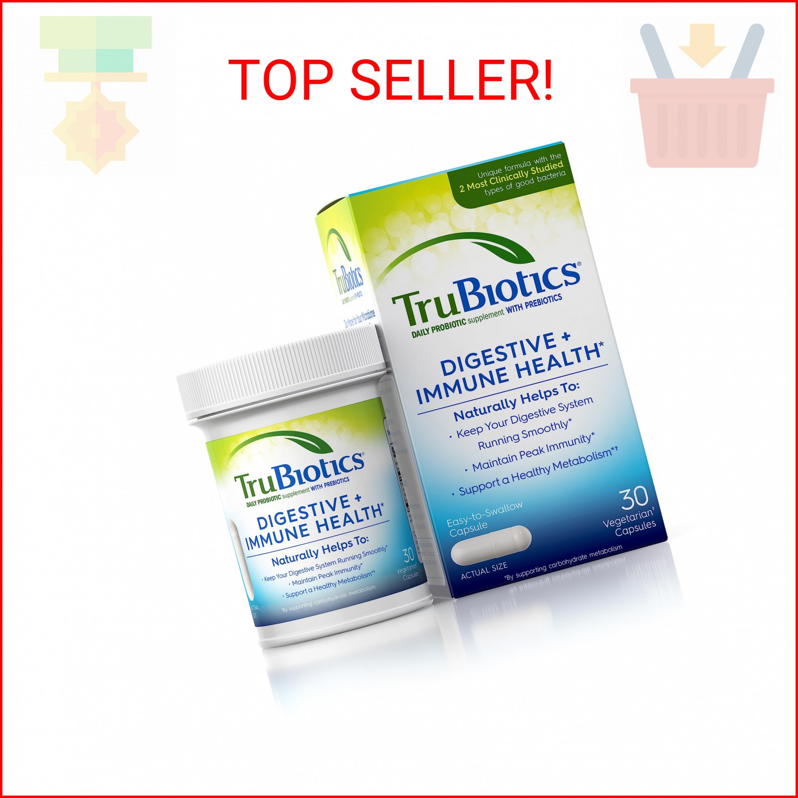 TruBiotics Probiotics for Digestive & Immune Health, Supports Regularity & Helps