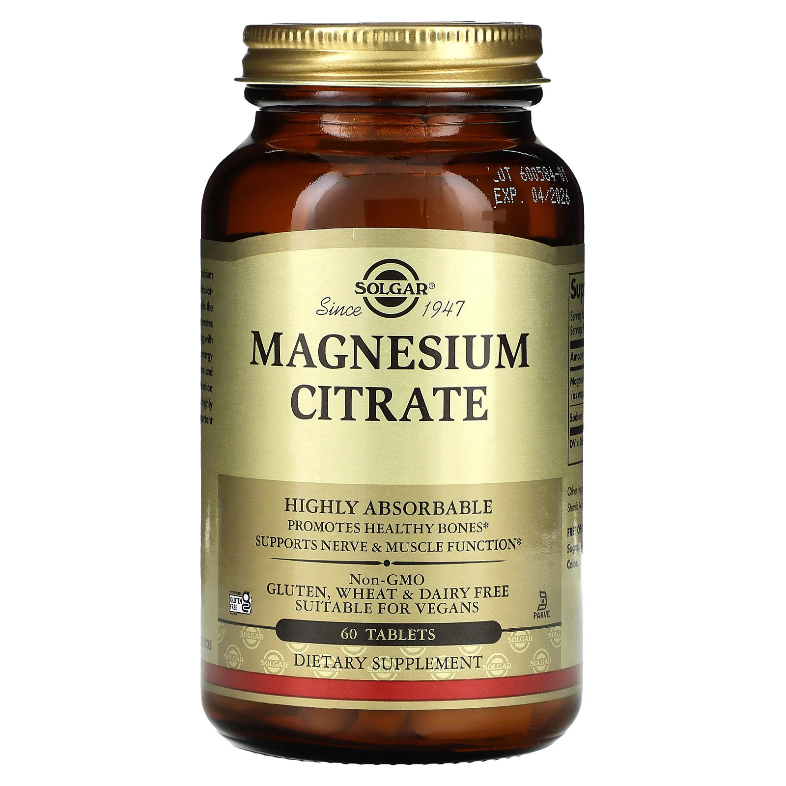 Magnesium Citrate, 60 Tablets (200 mg per Tablet)