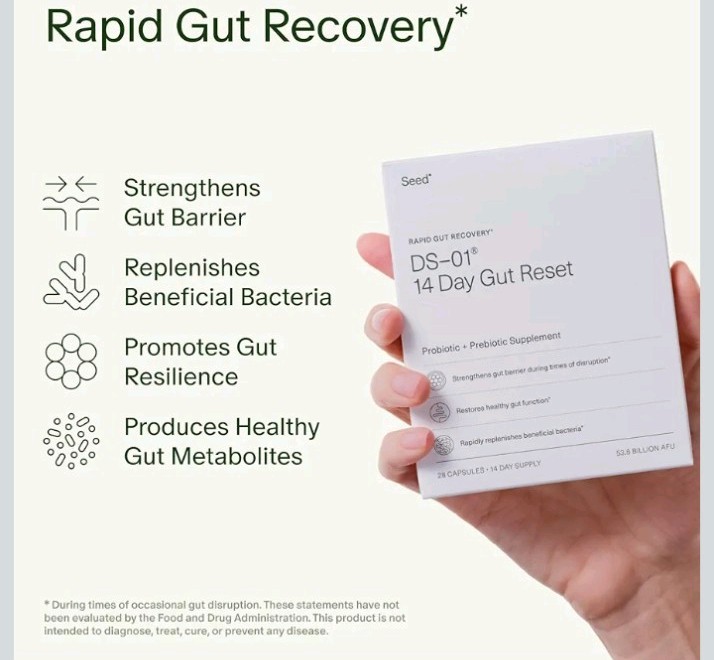Seed DS-01 Rapid Gut Recovery 14 Day Gut Reset w/ Probiotic Prebiotic Ships FREE