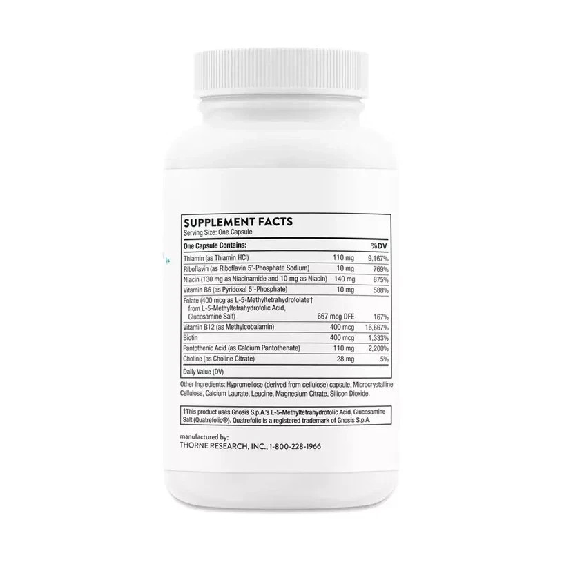 Thorne Basic B Complex 60 capsules x 3-Pack (Total 180 caps) Exp 05/2028 New