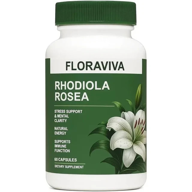 Salvora Rhodiola Rosea Capsules – Floraviva for Energy, Focus, Mood -3 PACK