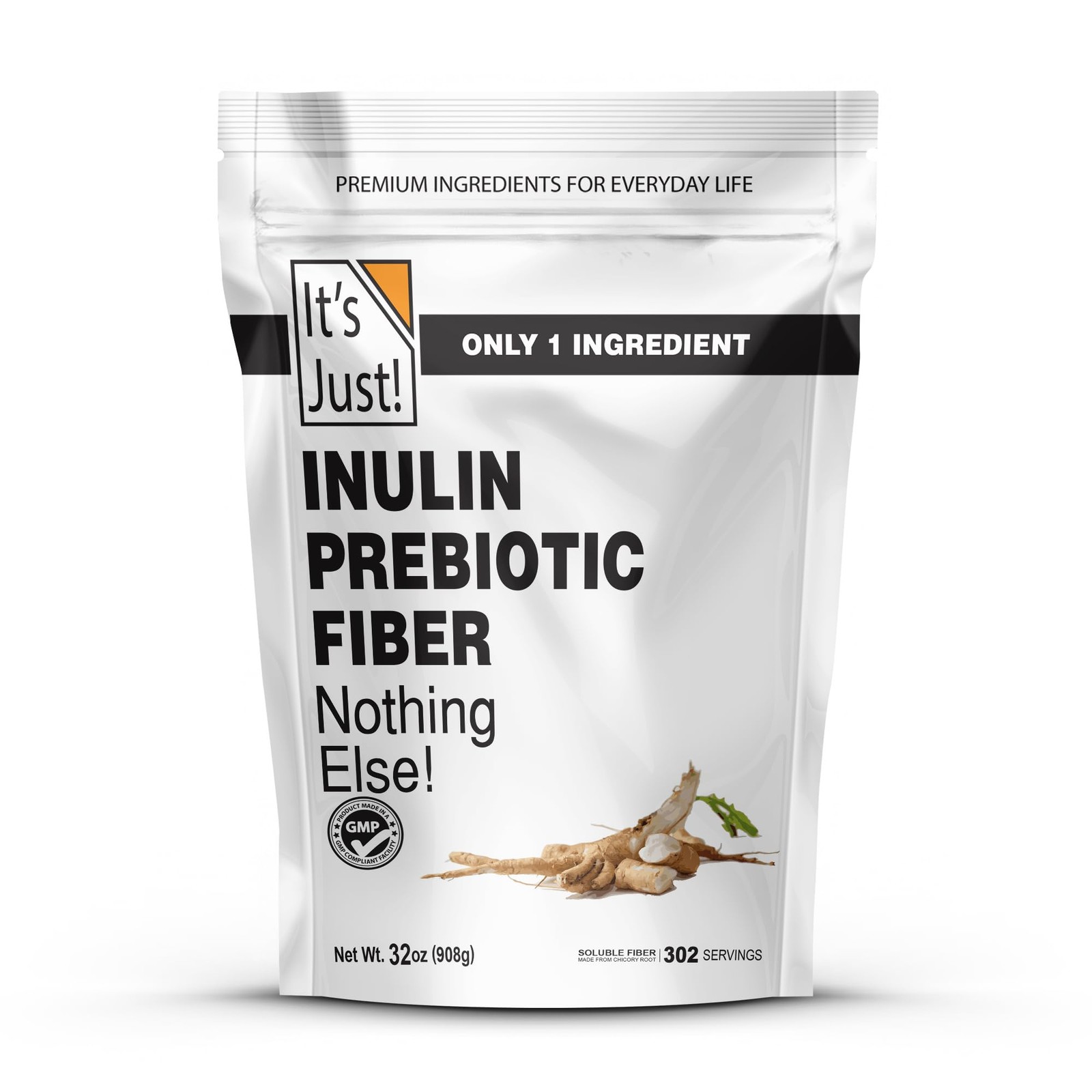 It’s Just! – Inulin Prebiotic Fiber, Water Soluble, 2 Pound (Pack of 1)