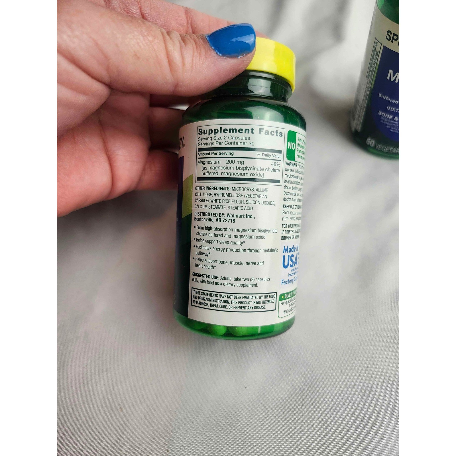 Spring Valley High Absorption Magnesium 200mg 60ct 3 Pack Exp12/2027 Bone Muscle