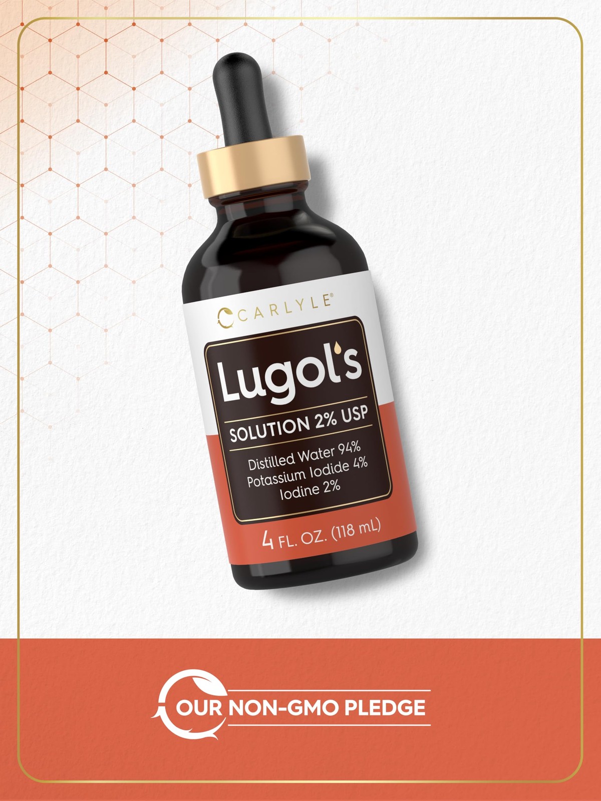 Carlyle Lugols Iodine 2 Percent | 4 fl oz (Pack of 1) | 4 Fl Oz