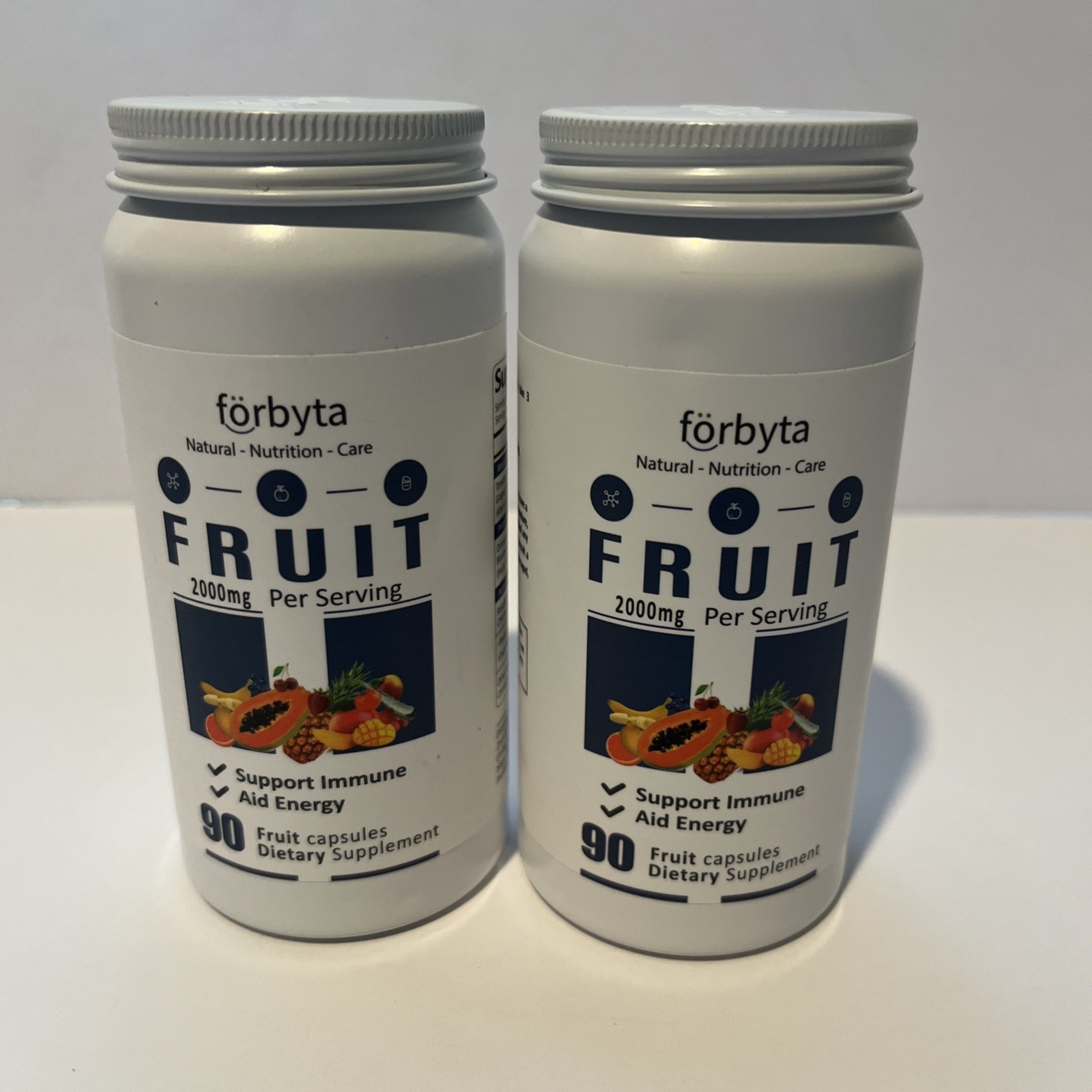 2 bottles Whole Food Fruit Blend Capsules – Vitamin & Antioxidant Support – 90ct