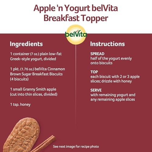 belVita Breakfast Bars Biscuits, Cinnamon Brown 21.12 Ounce (12 Pack), brown
