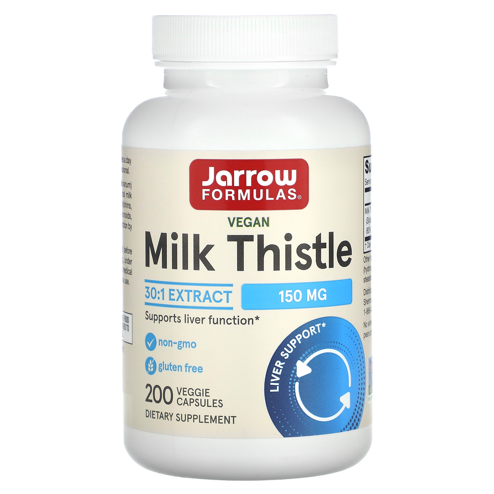 Vegan Milk Thistle, 150 mg, 200 Veggie Capsules
