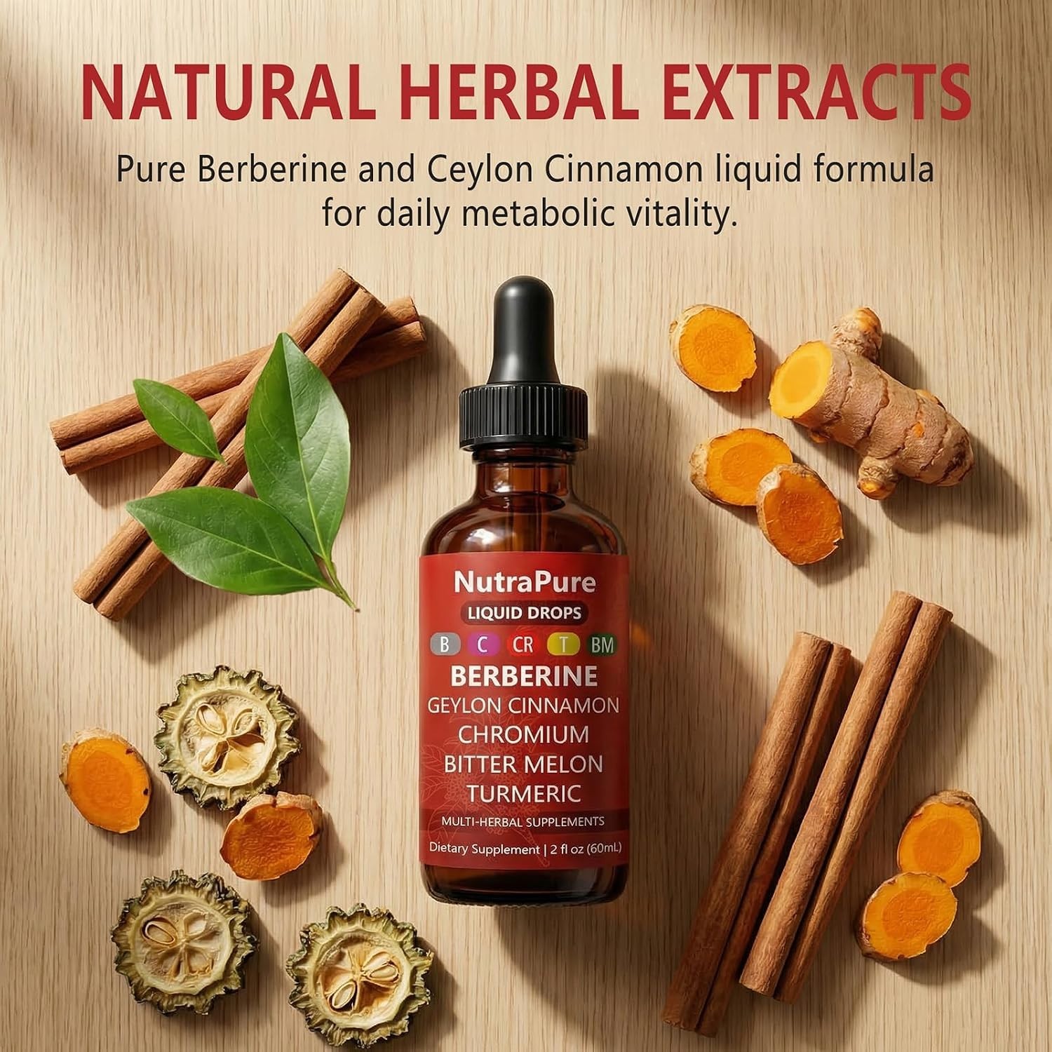 Gotas de Berberina Halpilt Nutrapure, Líquido Puro 2 fl oz (Paquete de 1)