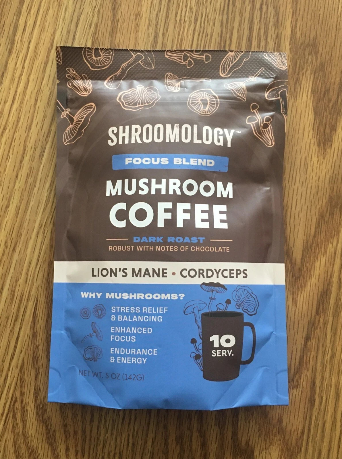 Shroomology™ Full Spectrum Mushroom Coffee Focus Blend 5 Oz 11/2027