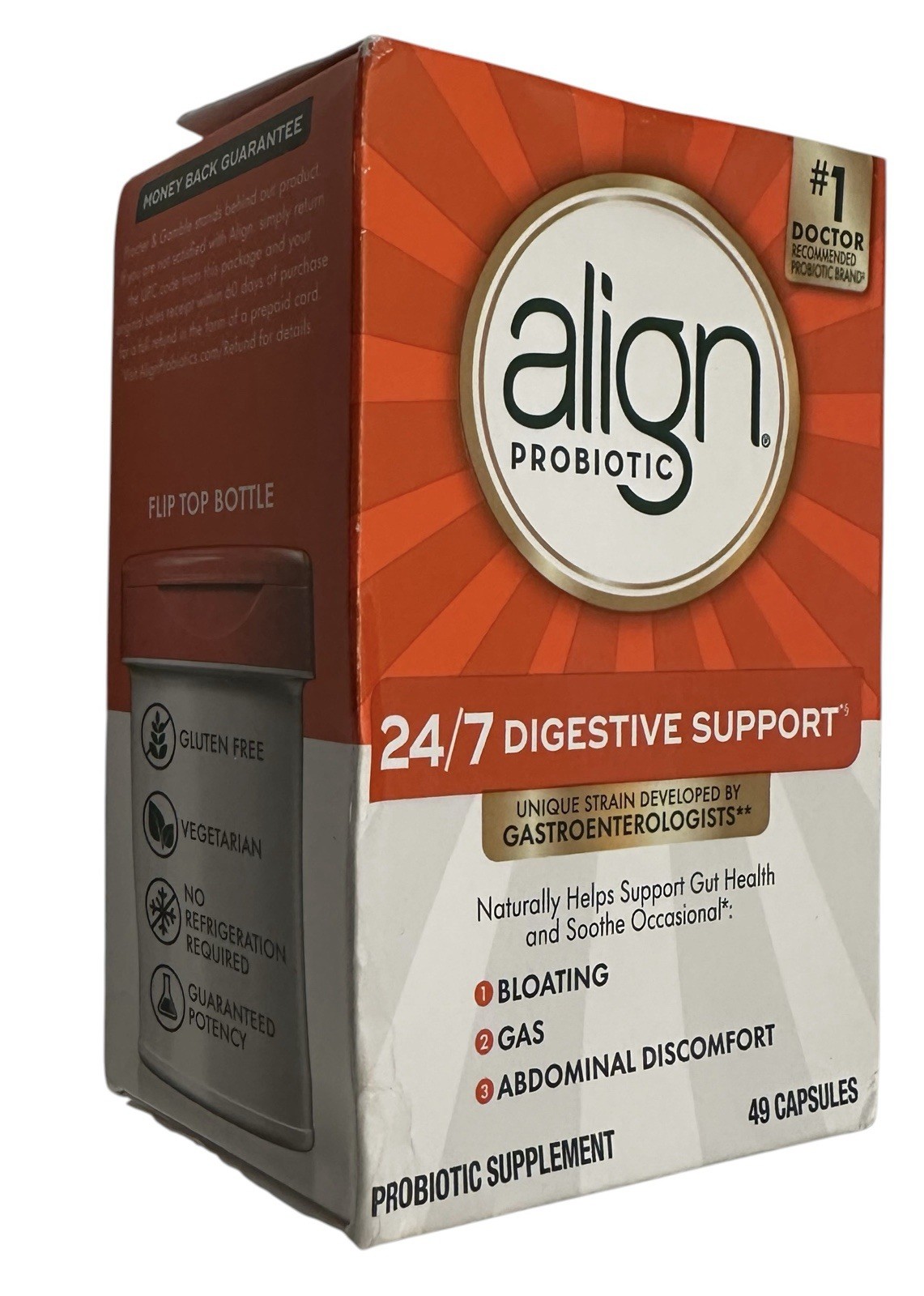 Align Probiotic Supplement Capsule – 49 Count Expires 01/2028+ Brand New In Box