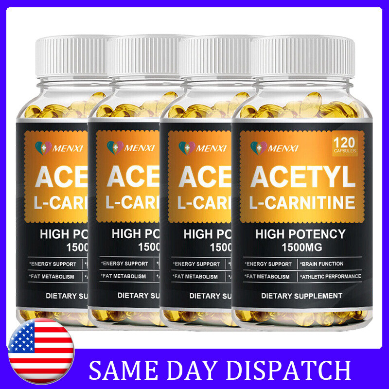 ACETYL L-CARNITINE 120 Capsules Nervous System Health Antioxidant Support 1500mg